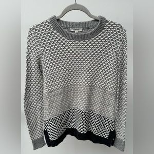 Madewell Geo-Block Textured Pullover Sweater in Gray, Size‎ XS